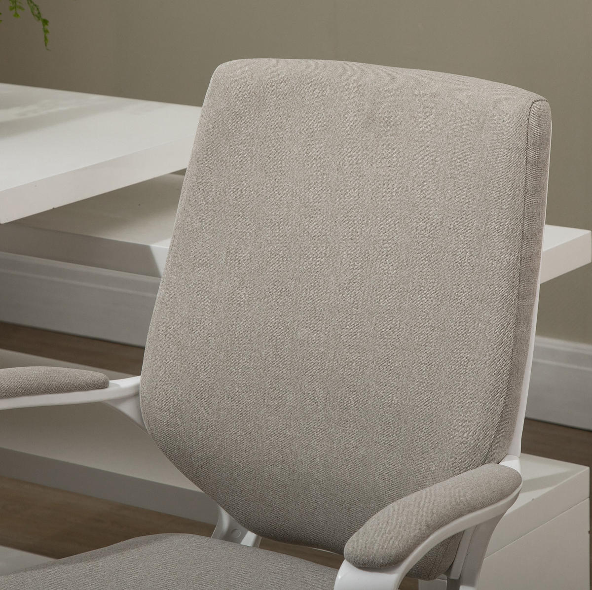 DREHSTUHL 62/69/92-100 cm beige aus Polyester mit Lendenstütze - Beige, Kunststoff (69/100/62cm) - OKWISH