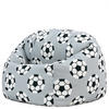 KINDERSITZSACK Fußball Druck - Schwarz, Textil (53/50/53cm) - icon