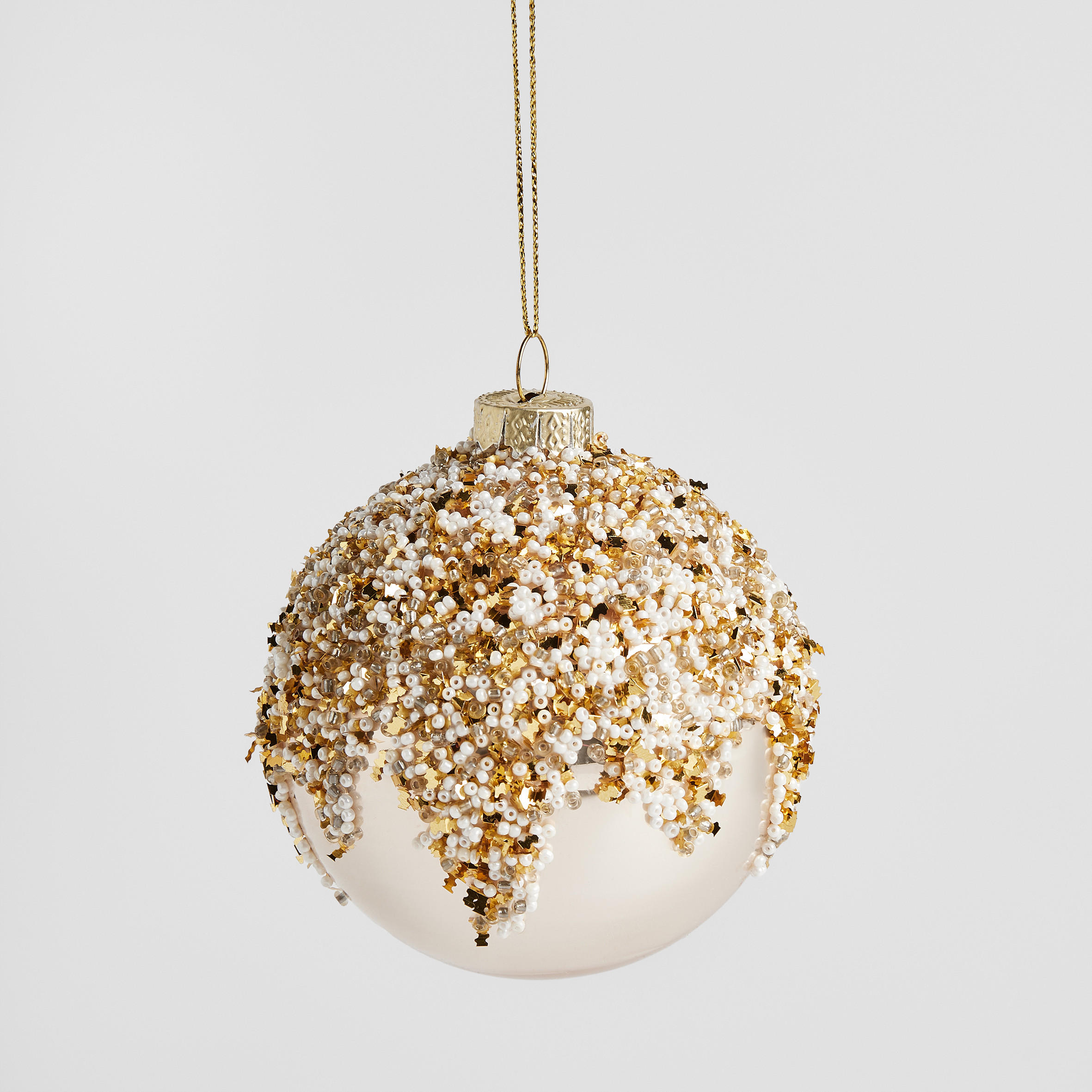 WEIHNACHTSKUGEL Glas BROUGH, Ø80 mm, Gold, Christbaumkugeln, Weihnachtsdeko Xmas, Christmas Deko - Goldfarben, Glas (8/8/8cm) - home&you