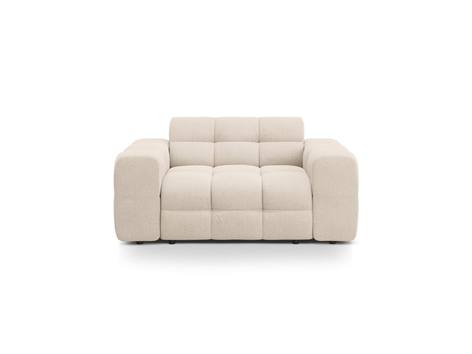 SOFA Kendal aus strukturiertem Stoff beige 2 Sitzplätze - Beige, Textil (156/79/103cm) - Micadoni