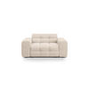 SOFA Kendal aus strukturiertem Stoff beige 2 Sitzplätze - Beige, Textil (156/79/103cm) - Micadoni