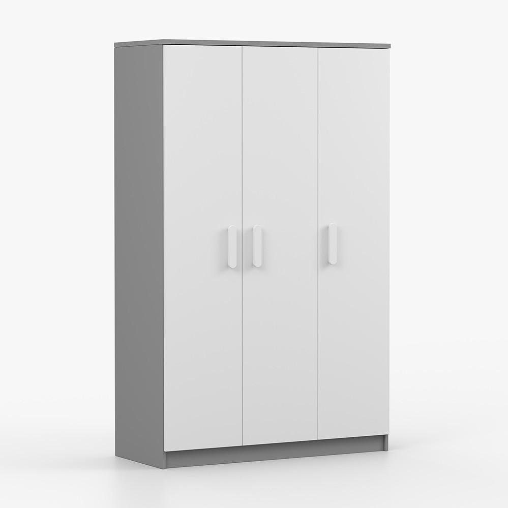 imoebel24 Kleiderschrank Grau 120x194x50 cm