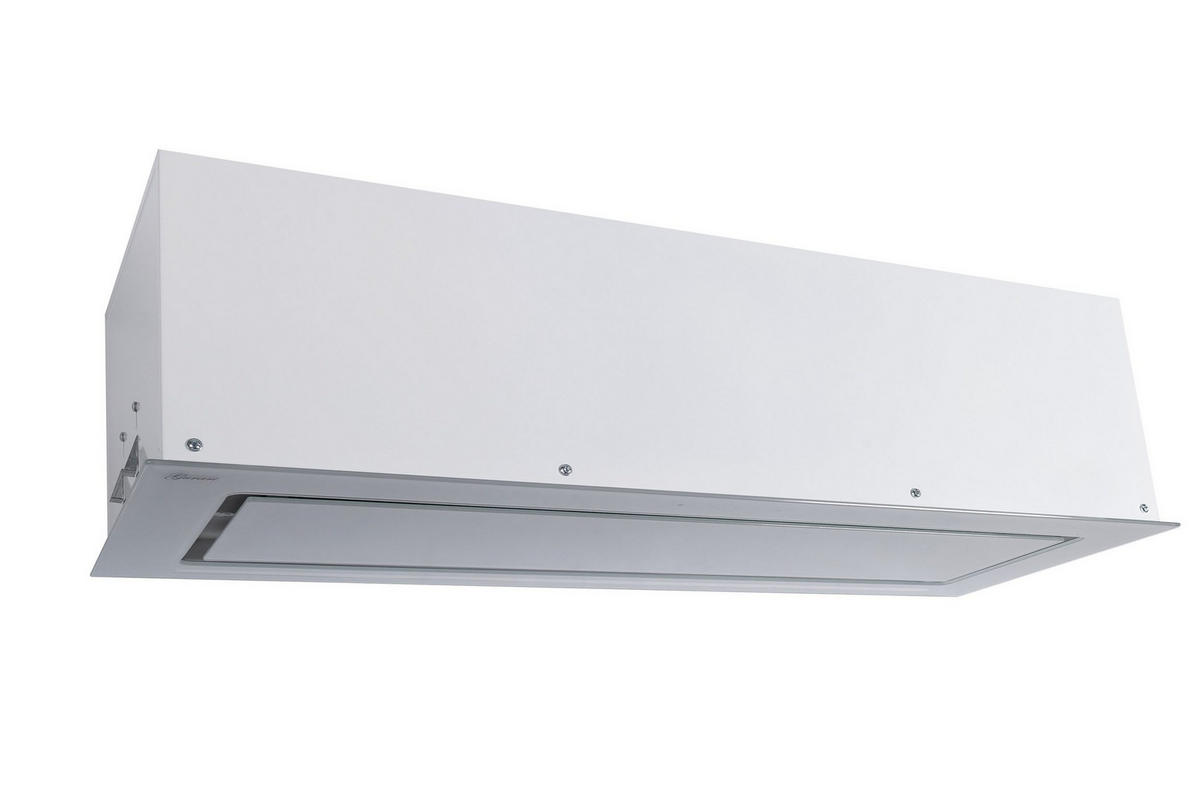 DUNSTABZUGSHAUBE GCH E 217 WH 90 Prime + Umluftset, 90 cm Weiß Glas - Weiß, Glas/Metall (90/29.5/23.5cm) - Gurari
