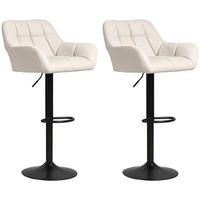 BARHOCKER DE-35970 2er Set höhenverstellbar drehbar Creme - Creme, Metall (52.5/114/57.5cm) - ComfortXL