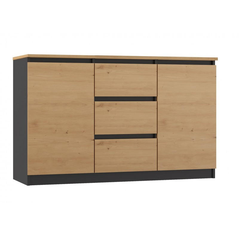 KOMMODE Anthrazit, Artisan 120/75/40 - Anthrazit, Holzwerkstoff (120/75/40cm) - RAUMHIRSCH FURNITURE