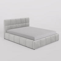 POLSTERBETT 160/200 cm, in Hellgrau, Velours-Stoff, gepolstertes Kopfteil, Lattenrost, Bettkasten - Hellgrau, Textil - Barchello