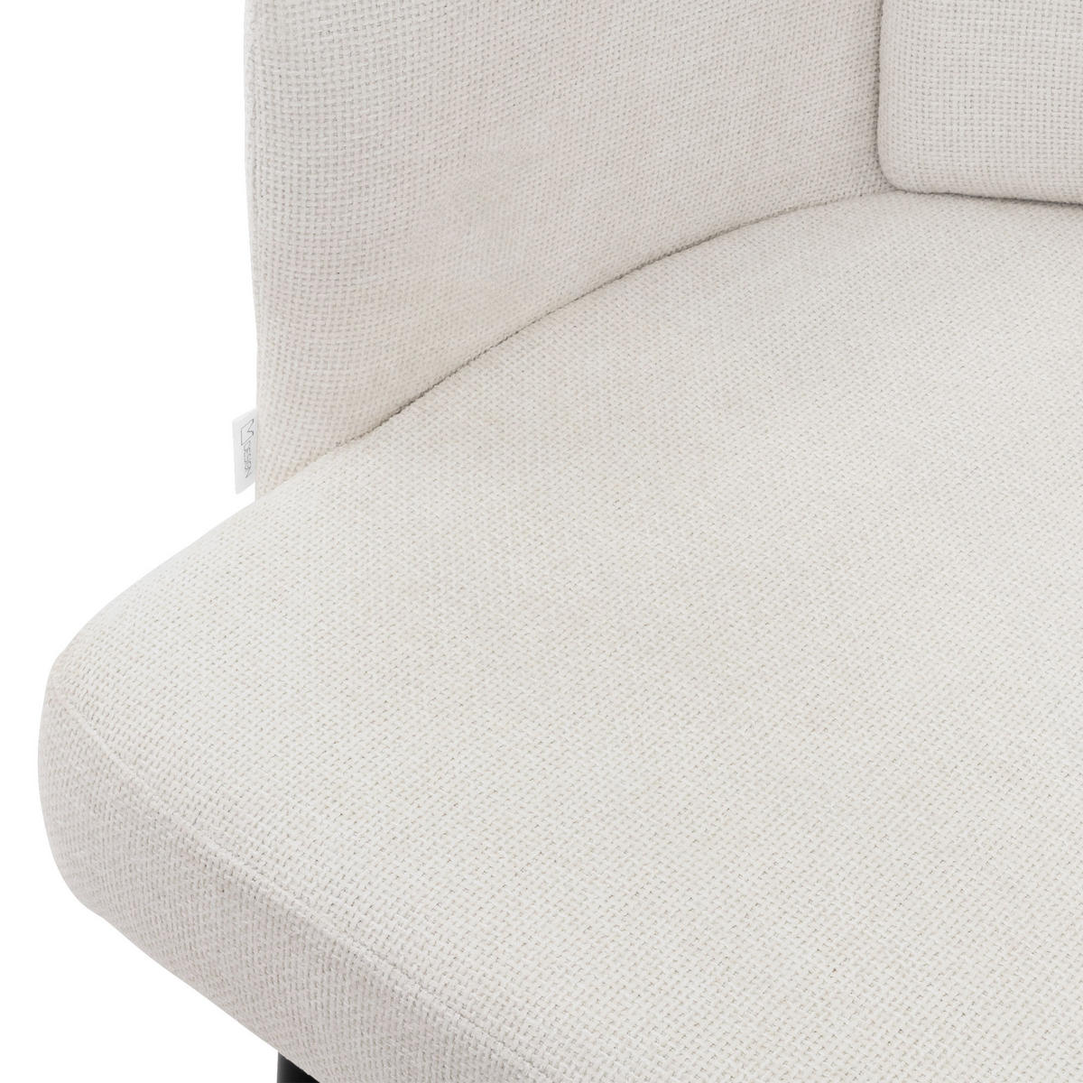 ESSZIMMERSTÜHLE 4er Set Beige mit Stoffbezug Rattan Optik - Beige/Schwarz, Textil/Metall (59/86/59cm) - ML-DESIGN