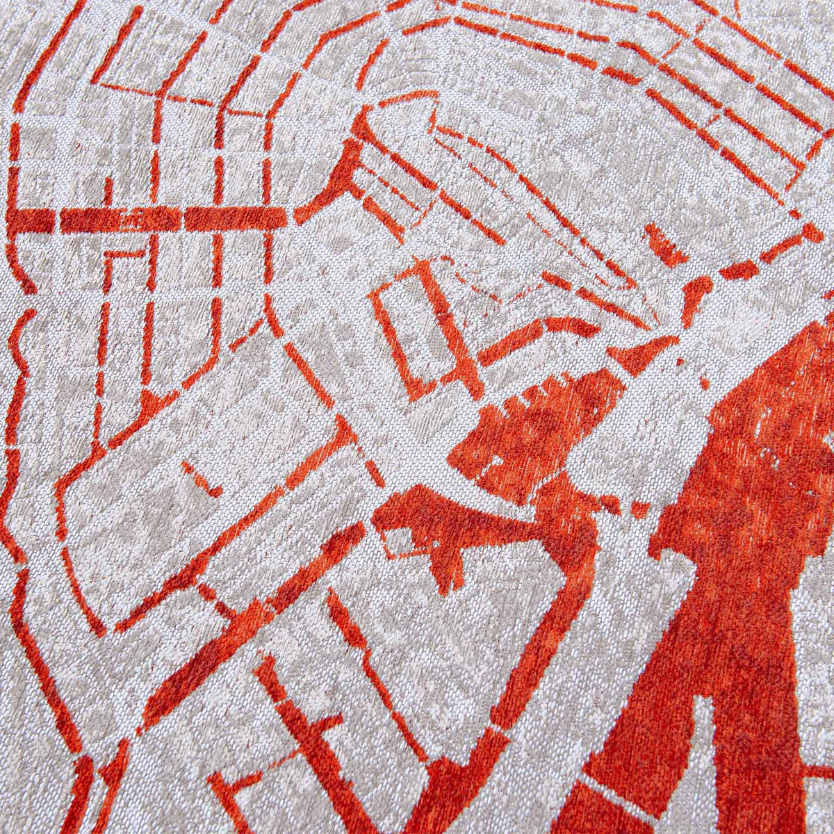 TEPPICH In-/Outdoor Flachgewebe ORANGE CITY Rot 240 x 240 cm - Rot, Textil (240/240cm) - Novatrend