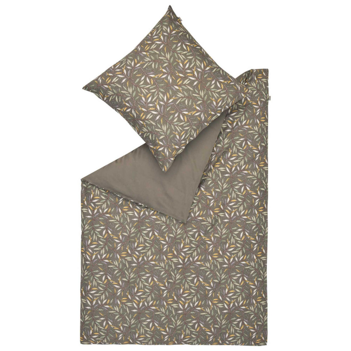 GANZJAHRESBETTWÄSCHE LEAVES - Grün, Textil (135/200cm) - Musterring