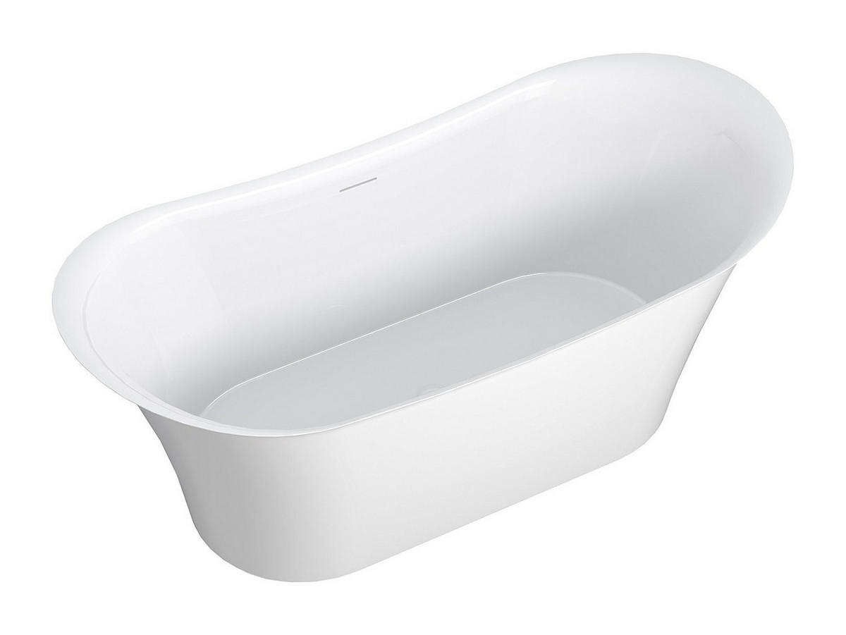 FREISTEHENDE Badewanne - 160 cm x 79 cm - acryl - weiß Kyron - Weiß, Kunststoff (160/66/79cm) - Vente-Unique