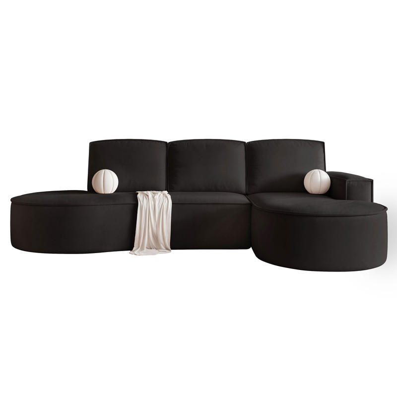 ECKSOFA SOFIA mit Schlaffunktion und Bettkasten Anthrazit - Anthrazit, Holzwerkstoff/Kunststoff (277/157cm) - Idohome
