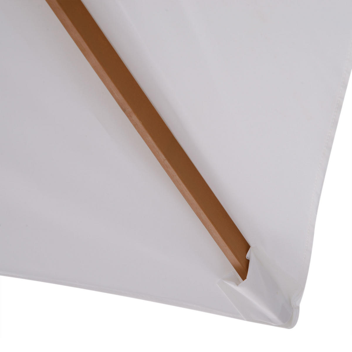 SONNENSCHIRM DE-11385 rechteckig, Holz, 3 x 2 m Weiß - Weiß, Holzwerkstoff (200/295cm) - ComfortXL