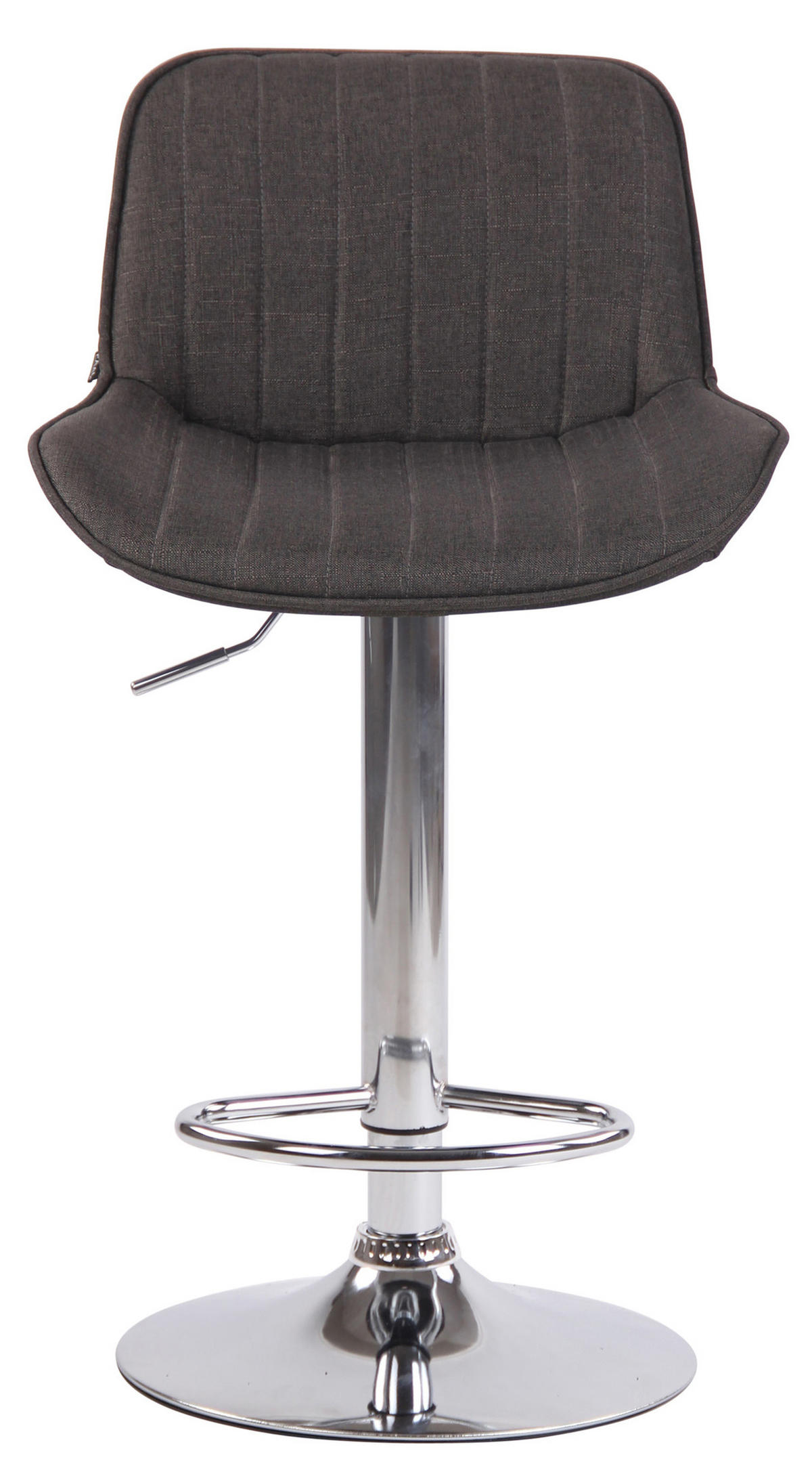 BARHOCKER Lento, Gestell Metall in Chromoptik, Stoff Dunkelgrau - Chromfarben/Dunkelgrau, Textil/Metall (50/100/50cm) - TPFLiving