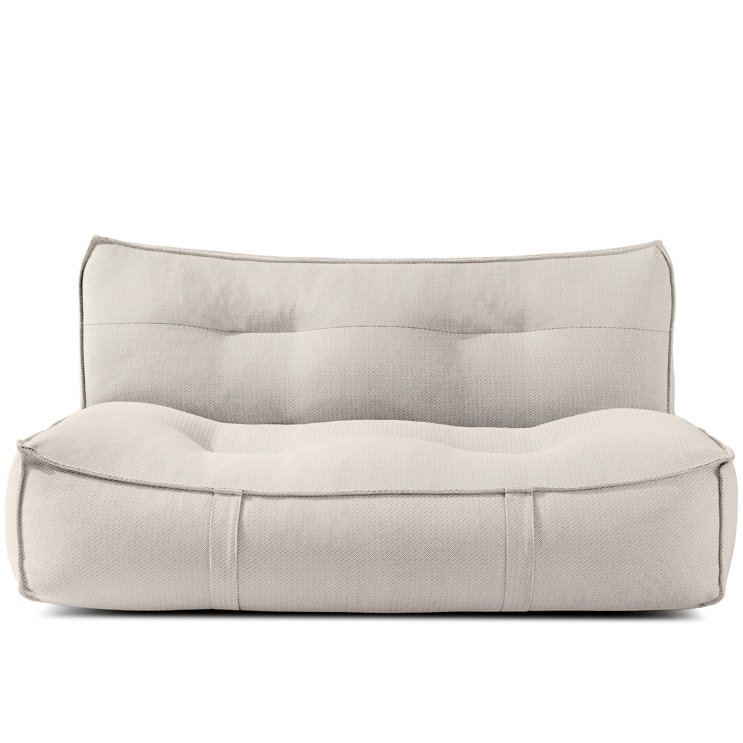 GARTENSOFA LOVIA Lounge, Dunkelbeige/Weiß - Beige, Textil (177/82/106cm) - KONSIMO®