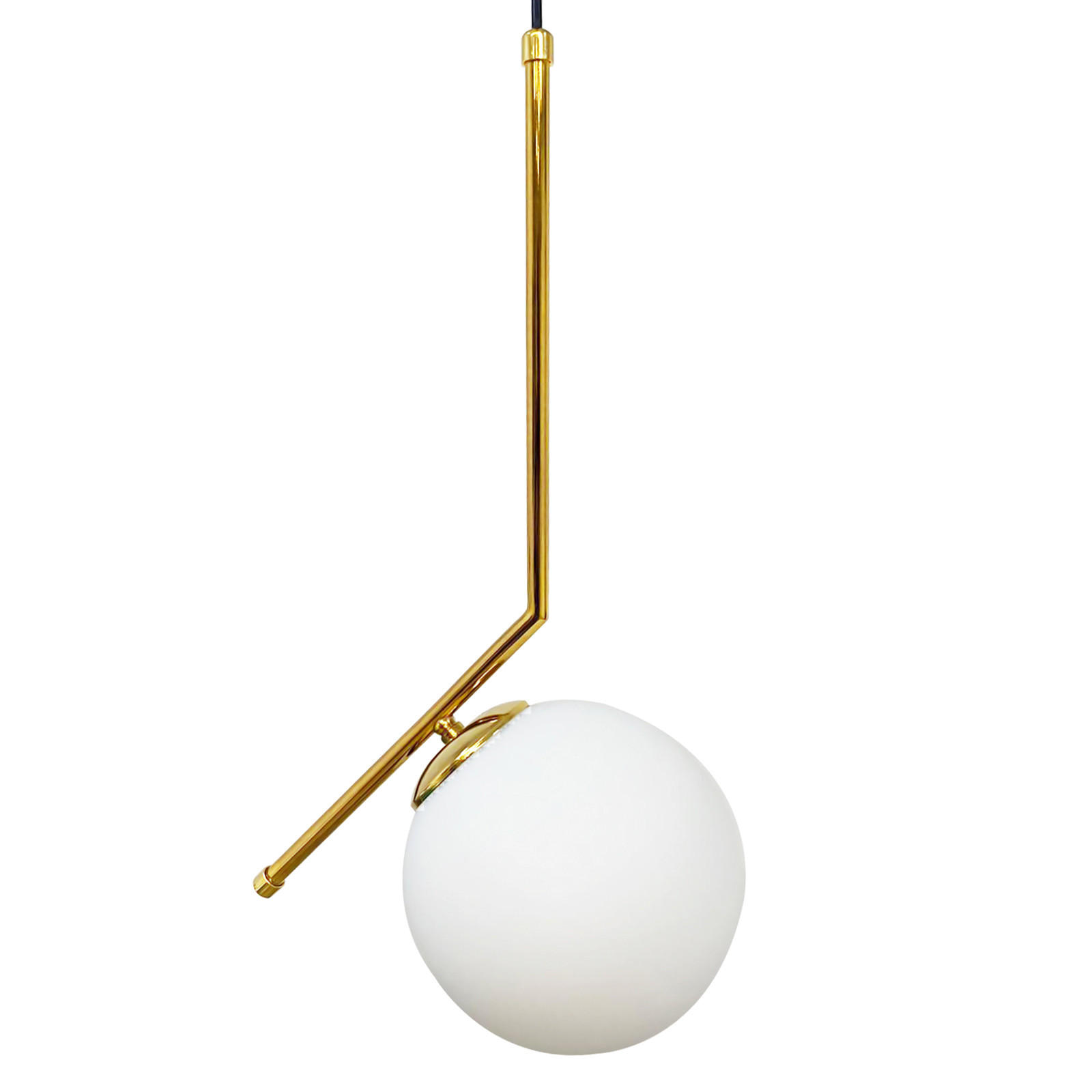 PENDELLEUCHTE Wohnzimmer Waterfor - Goldfarben, Glas/Metall (50/30/50cm) - Bamyum