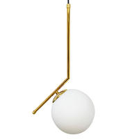 PENDELLEUCHTE Wohnzimmer Waterfor - Goldfarben, Glas/Metall (50/30/50cm) - Bamyum