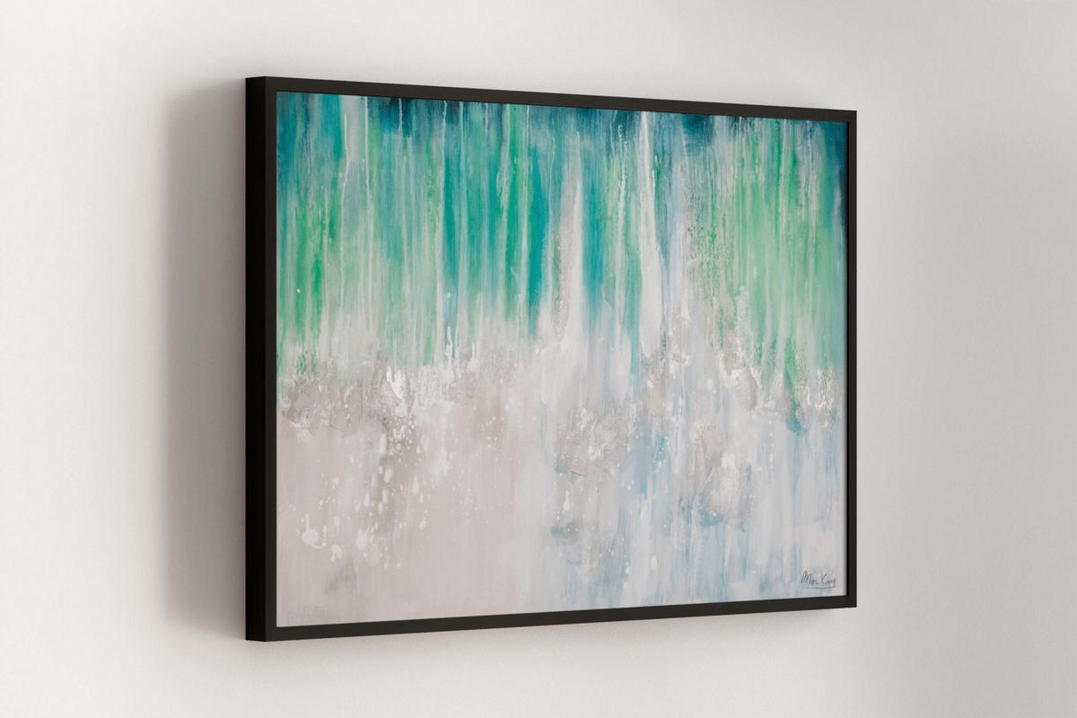 ACRYLBILD HANDGEMALT 120/80 cm - Blau, Holz/Textil (1.84/80cm) - KUNSTLOFT