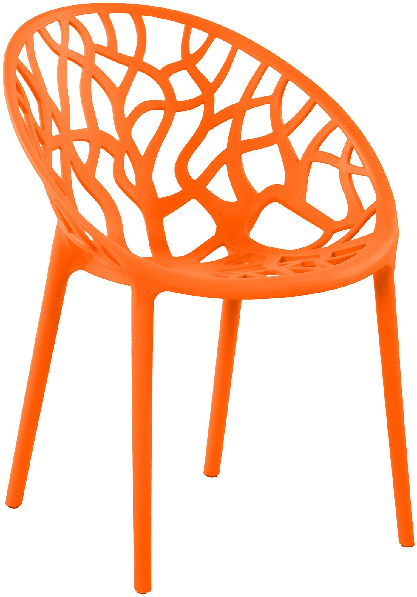 GARTENSTUHL Kunststoff Orange - Orange, Kunststoff (59/80/60cm) - CLP