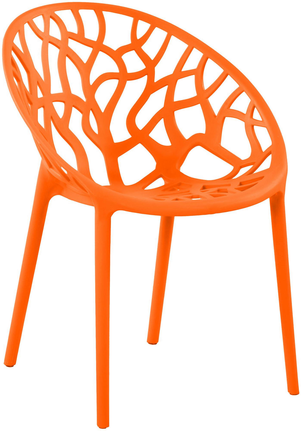 GARTENSTUHL Kunststoff Orange - Orange, Kunststoff (59/80/60cm) - CLP