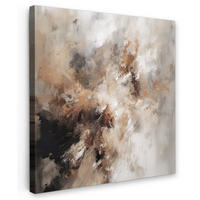 LEINWANDBILD - Farbe - Abstrakt - Beige - Kunst - 50x50 - Room Decor - Greige, Textil (50/50cm) - MuchoWow
