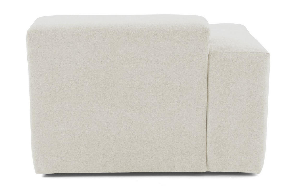 3-SITZER modulares Sofa HEAVEN SET 1 Rechts, Breite 255 cm Webstoff Weiß - Schwarz/Weiß, Holz/Kunststoff (102/71/255cm) - Muffo