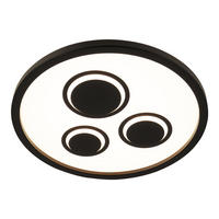 LED DECKENLEUCHTE Schwarz Backlight - Schwarz, Kunststoff (42.3/42.3/3.7cm) - Briloner