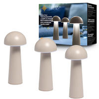 LED-TISCHLEUCHTE Pilzform dimmbar CCT Farbwechsel Ø 9 x 17 cm Pilz taupe - Beige, Kunststoff (9/9/17cm) - Northpoint