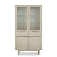VITRINE mit LED Beleuchtung Eiche bianco - Eiche Bianco/Eichefarben, Holz/Holzwerkstoff (45/190/100cm) - Furnhouse