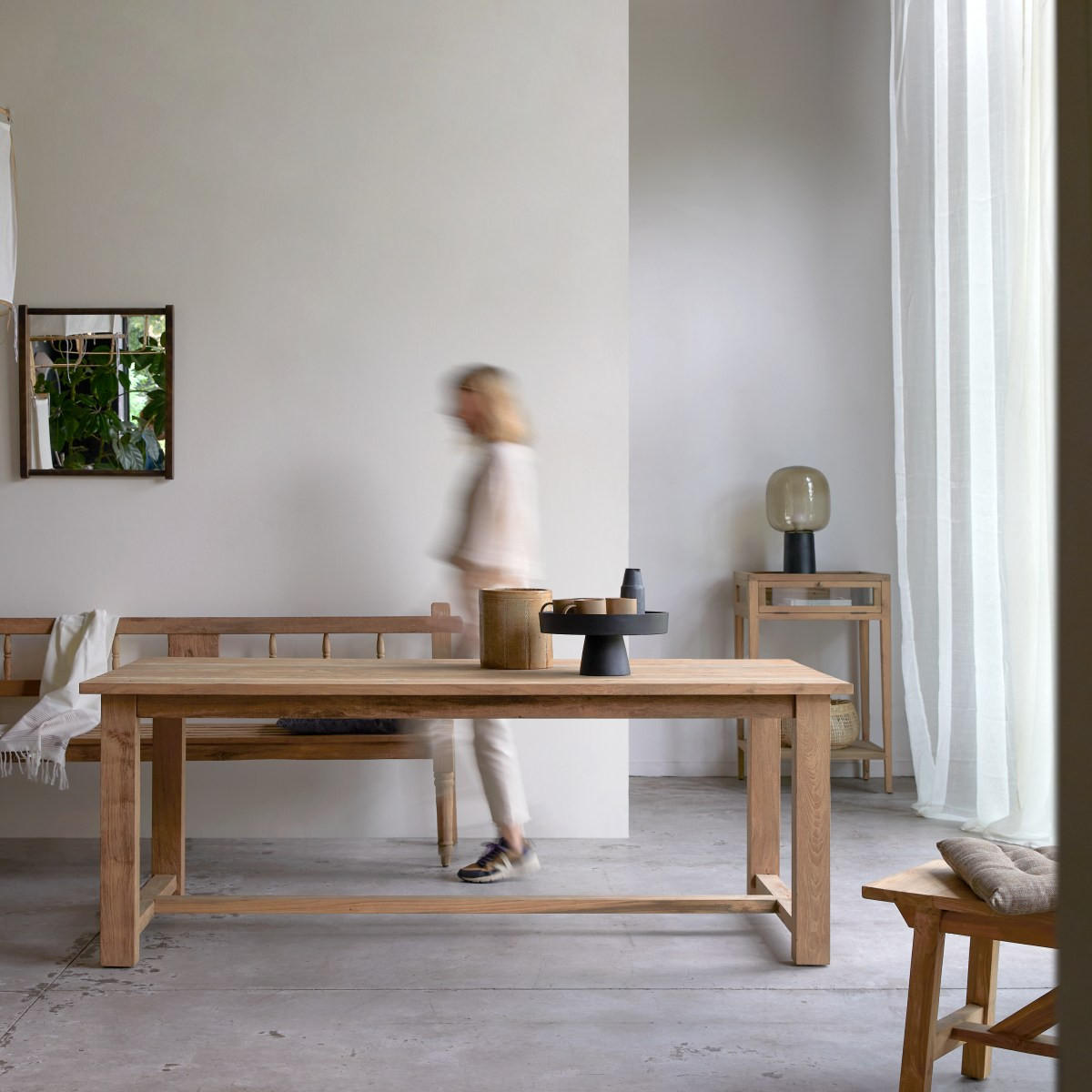 TISCH Teresa Natur aus Teak - Naturfarben, Holz (90/200/76cm) - Tikamoon