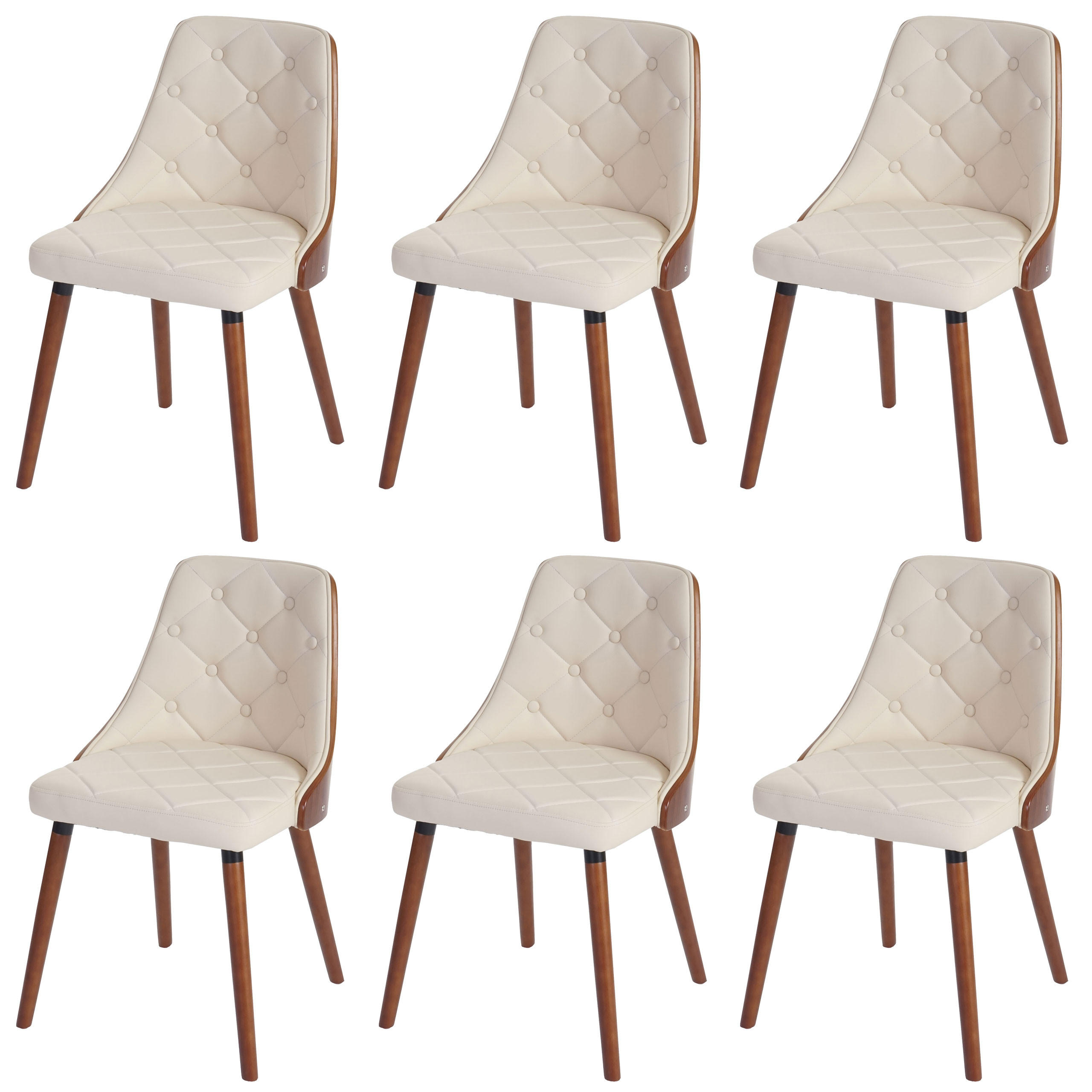 ESSZIMMERSTUHL Beige 6er-Set - Beige, Textil (50/82/53cm) - MCW