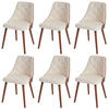 ESSZIMMERSTUHL Beige 6er-Set - Beige, Textil (50/82/53cm) - MCW