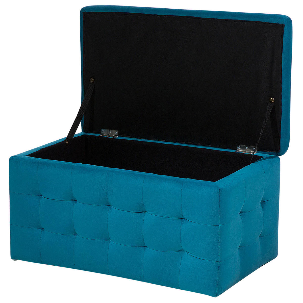 TRUHENBANK Michigan 42/72/40 cm - Blau, Textil (72/40/42cm) - Beliani