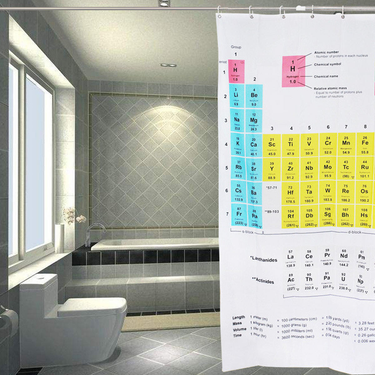 DUSCHVORHANG Stoff Polyester dick maschinenwaschbar schimmelresistent wasserdicht inklusive Haken - Gelb, Textil (180/180cm) - MCBOSON