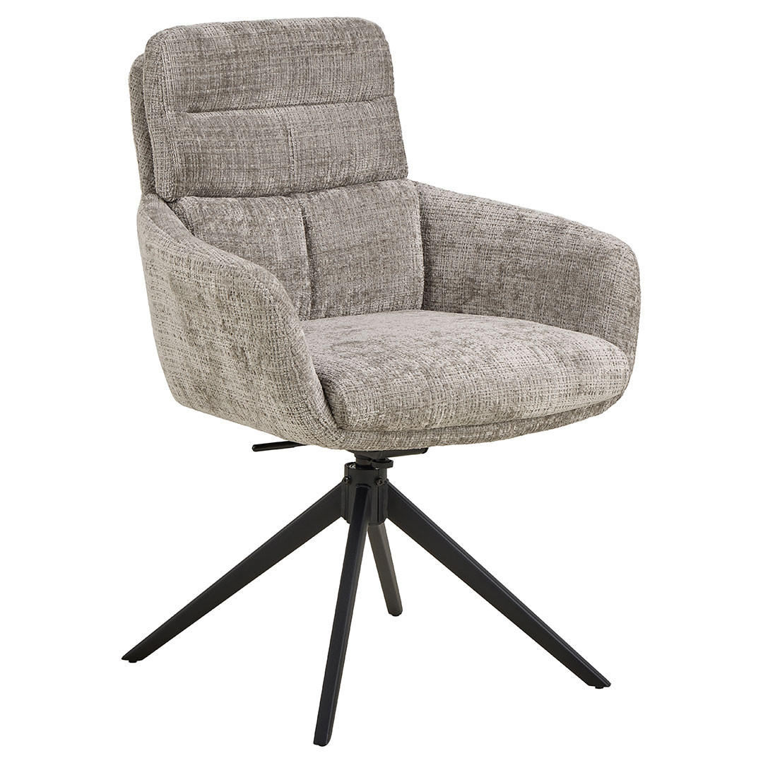 ESSZIMMERSTUHL, Roger, Grau, Stoff, 62 x 67 x 90 cm - Grau, Textil/Metall (62/90/67cm) - ebuy24