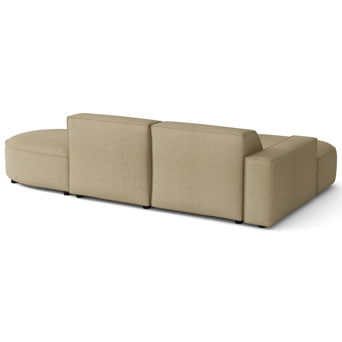 ECKSOFA Sallmo L-Form, 3-Sitzer, links 276 cm - Schwarz/Cappuccino, Kunststoff/Textil (276/166cm) - Selsey