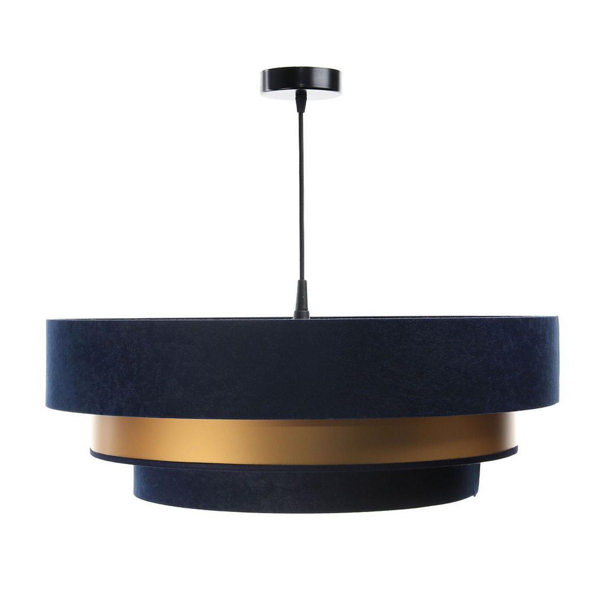HÄNGELEUCHTE Blau 60/20 cm - Schwarz, Kunststoff (60/1.5/20cm) - ONZENO