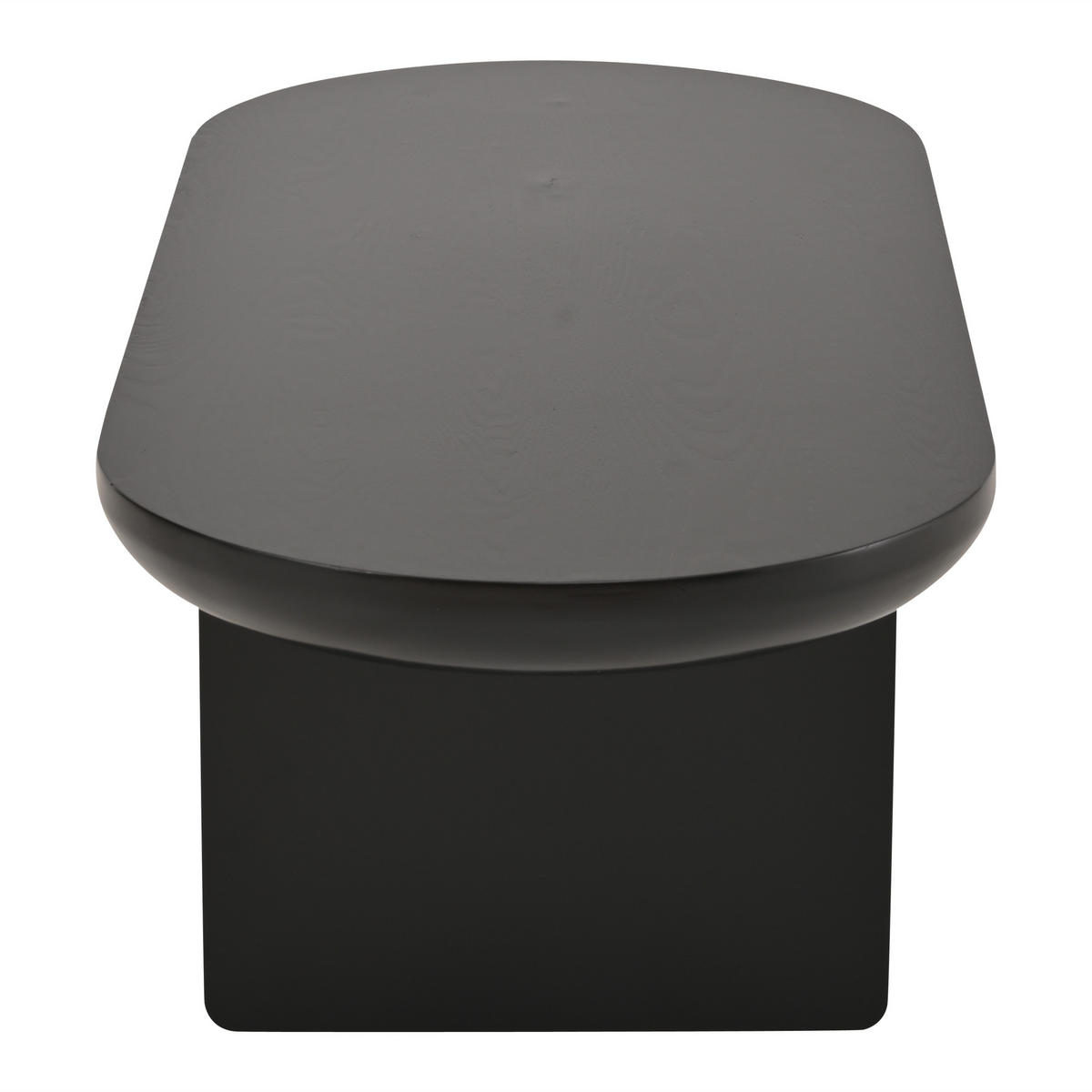 COUCHTISCH Schwarz Oval MDF minimalistisch 119,7/49,8/35,5 cm - Schwarz, Holzwerkstoff (49.8/119.7/35.5cm) - PANGIVO