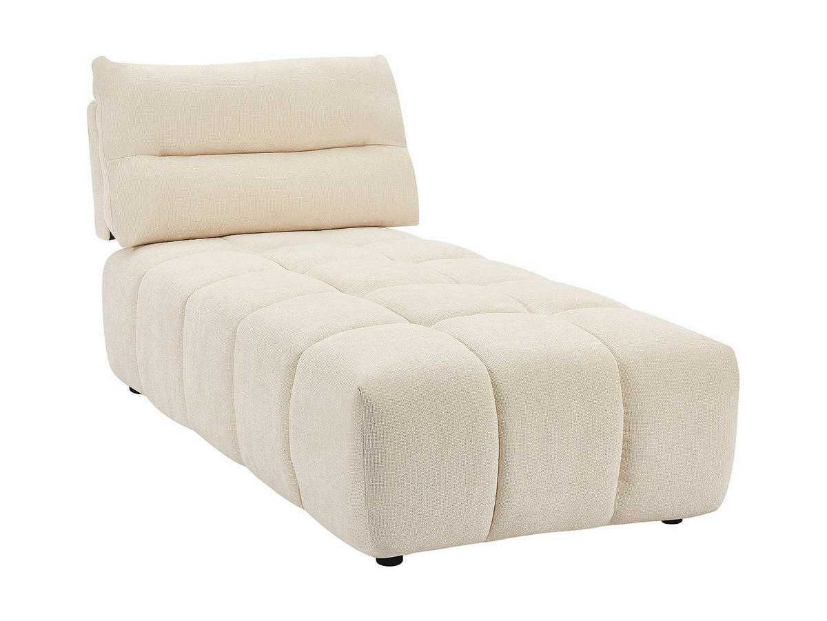 RECAMIERE mit verstellbarer Rückenlehne - Strukturstoff - Beige - APOLIU - Beige, Textil (95/93/196cm) - Vente-Unique