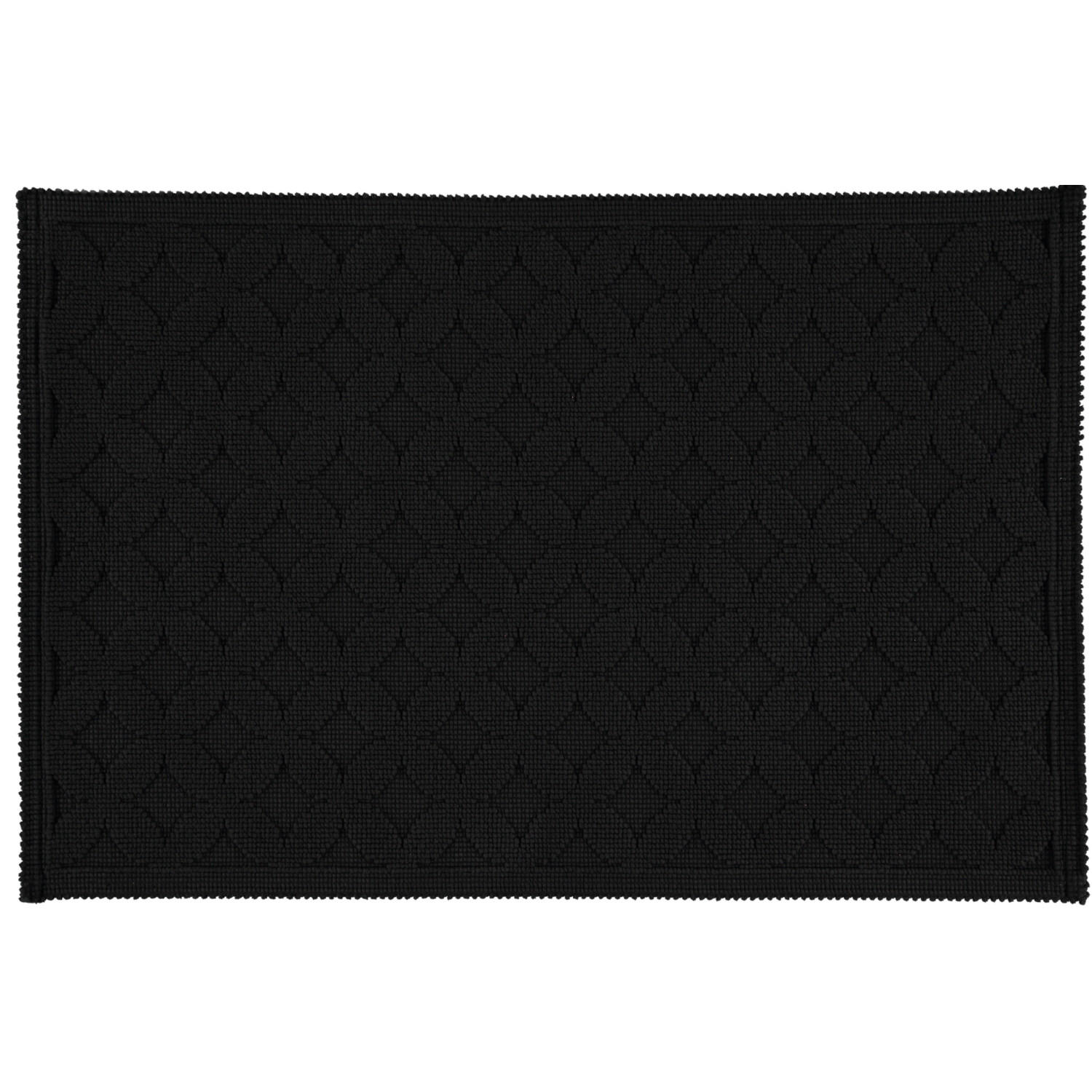 Rhomtuft Badematten Schwarz 60x90 cm