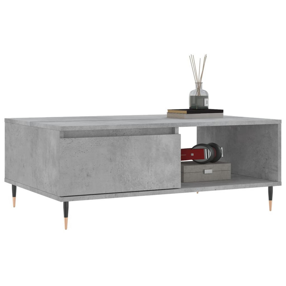 COUCHTISCH Betongrau 90x60x35 cm Holzwerkstoff - Grau, Holzwerkstoff (90/60/35cm) - furnicato