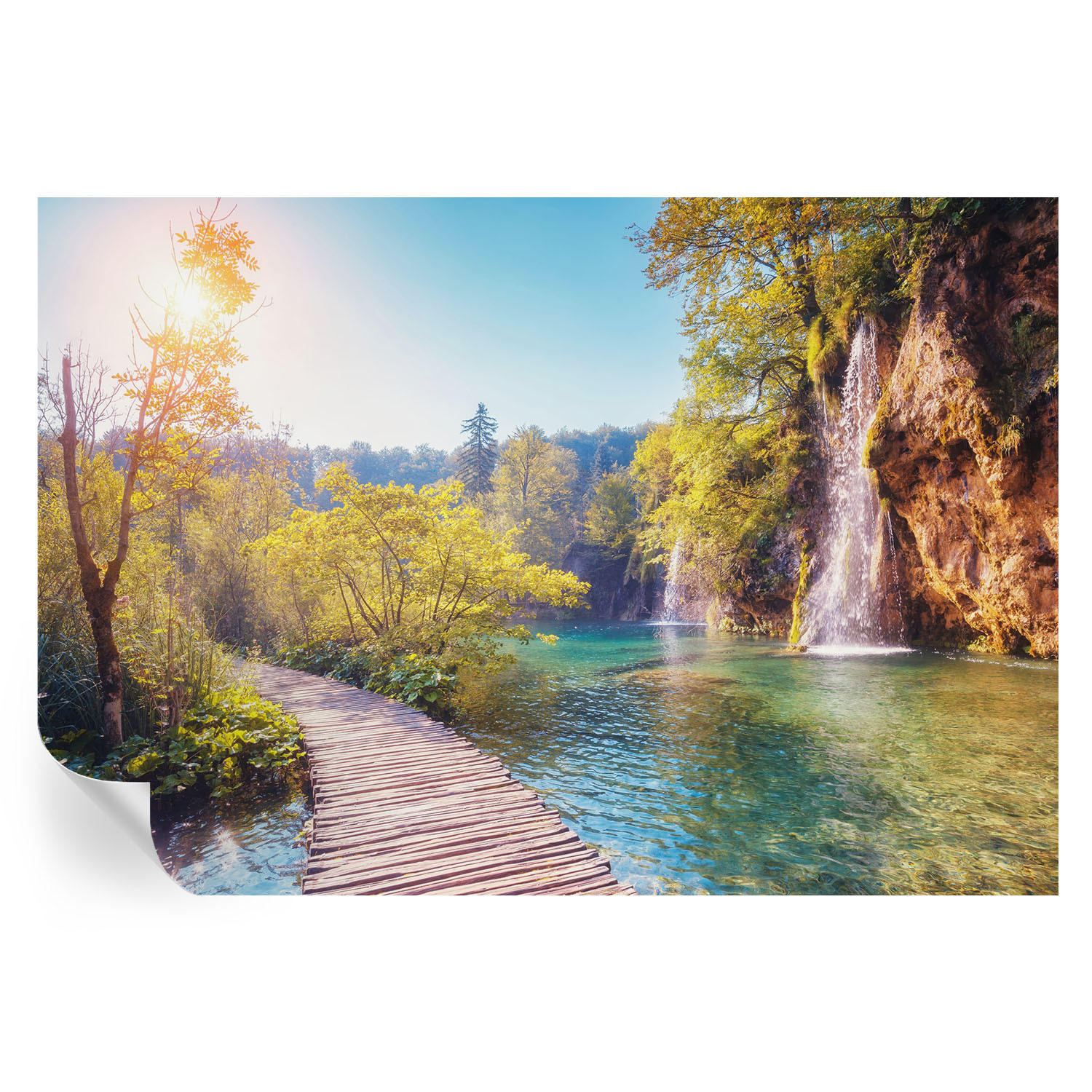 FOTOTAPETE 152x104 cm - Naturlandschaft - Grün, Textil (152/104cm) - Wallfluent