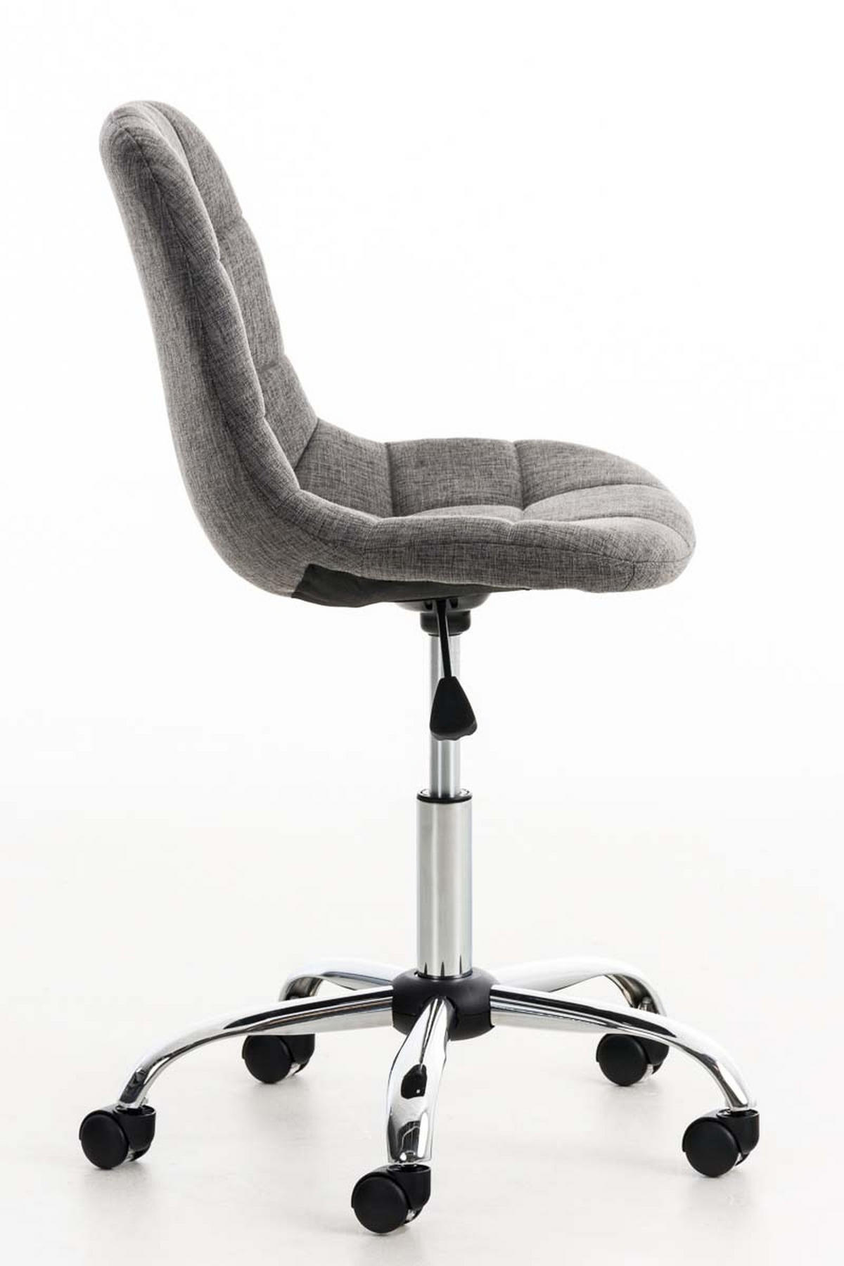 BÜROSTUHL Emily, Stoff Hellgrau - Grau, Textil/Metall (55/91/55cm) - TPFLiving