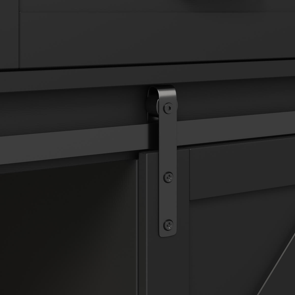 KÜCHENINSEL DE-41336 120/45-70/91 cm, klappbar Schwarz - Schwarz, Holzwerkstoff (120/91/70cm) - ComfortXL