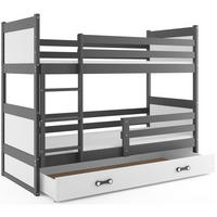 ETAGENBETT Rico mit Lattenrost und Schublade 190x90cm Grau - Weiß/Grau, Holz/Holzwerkstoff (90/190cm) - Interbeds