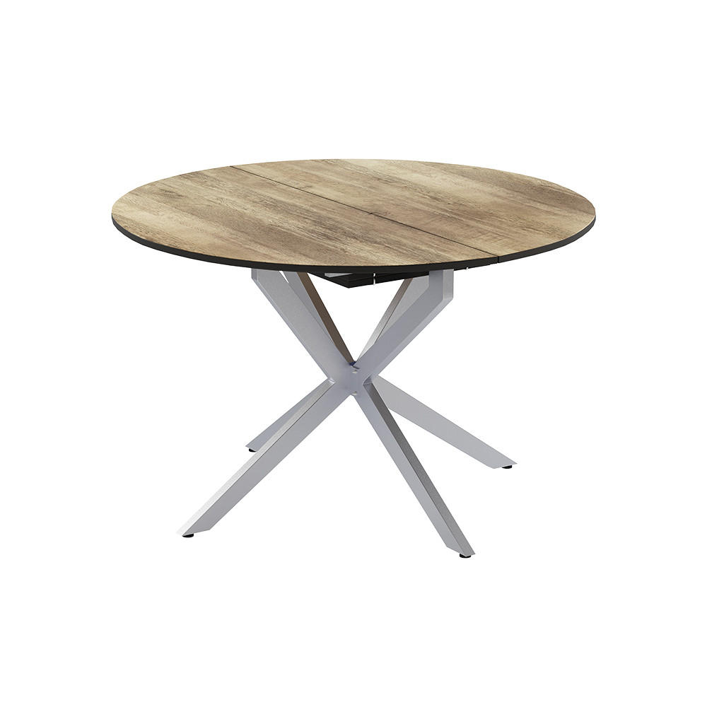 Vicco JÍDELNÍ STŮL Loyd, Rustikální dub/Šedá, 120 x 76.5 cm Rozšiřitelný