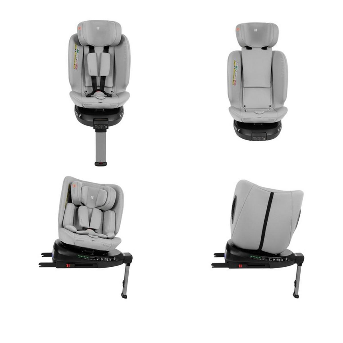 KINDERSITZ i-Rove i-Size dunkelgrau (40-150 cm) Isofix, Stützbein, Körperkissen - Grau, Kunststoff (45/50/60cm) - Kikka boo