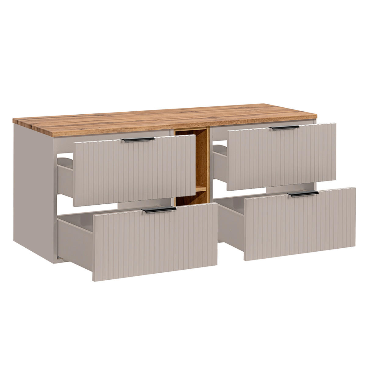 WASCHTISCHUNTERSCHRANK 140.8cm Adriel Beige - Beige, Holzwerkstoff (140.8/59/46cm) - Petits-meubles