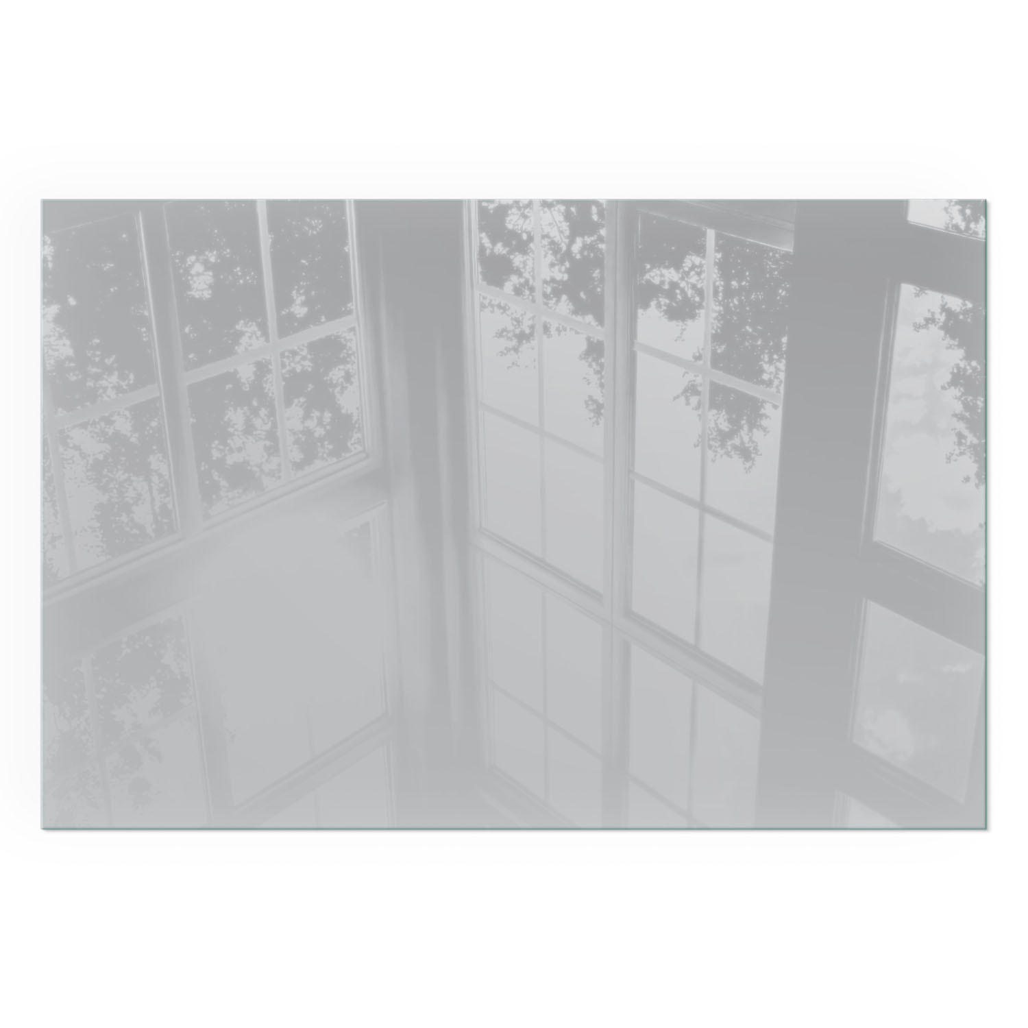 GLASPLATTE für Kamin 60x40 cm - Grau, Glas (60/40/0.4cm) - TULUP