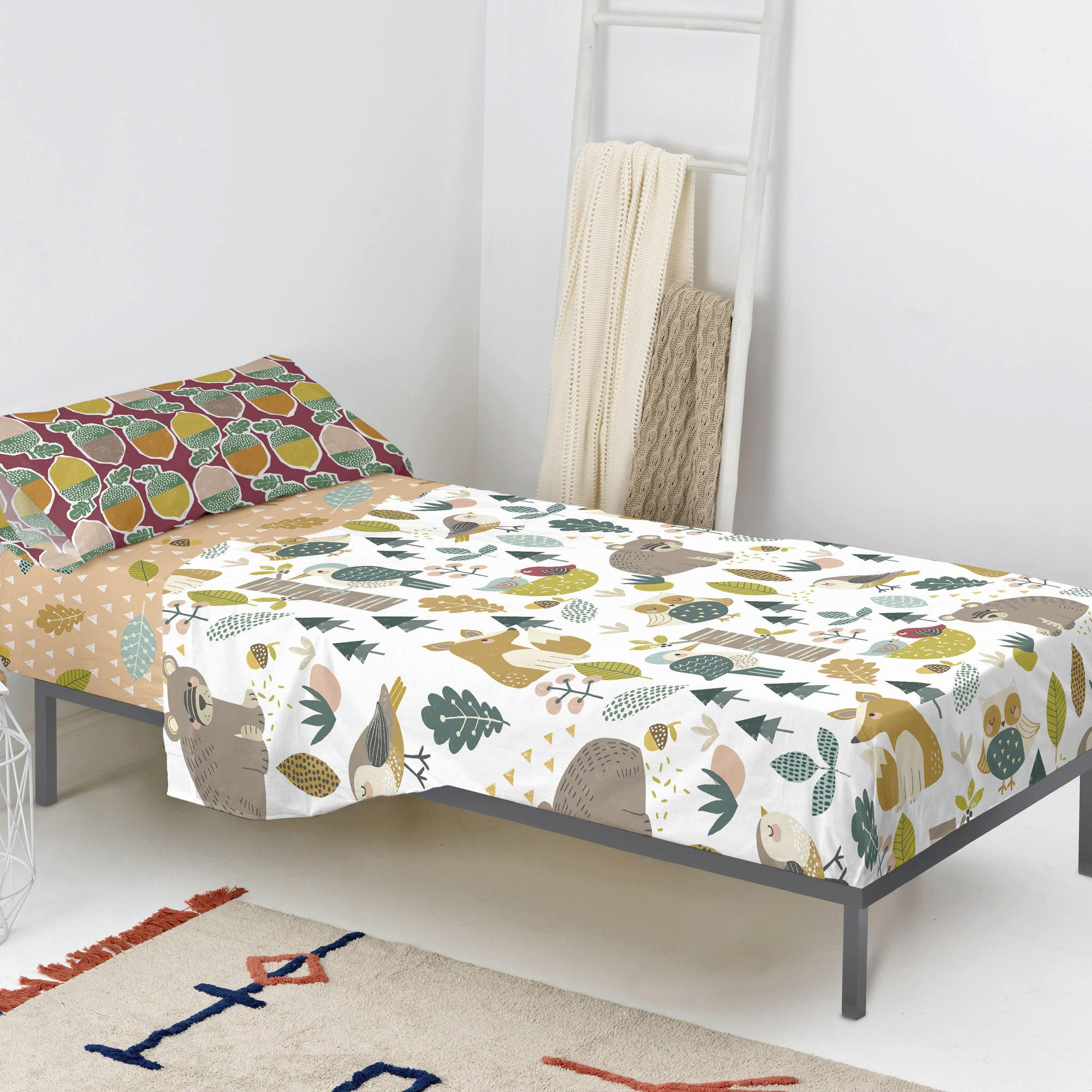 BETTWÄSCHE 2er-Set teiliges harvestwood 160x270 cm mehrfarbig - Multicolor, Textil (160/270cm) - Happy Friday