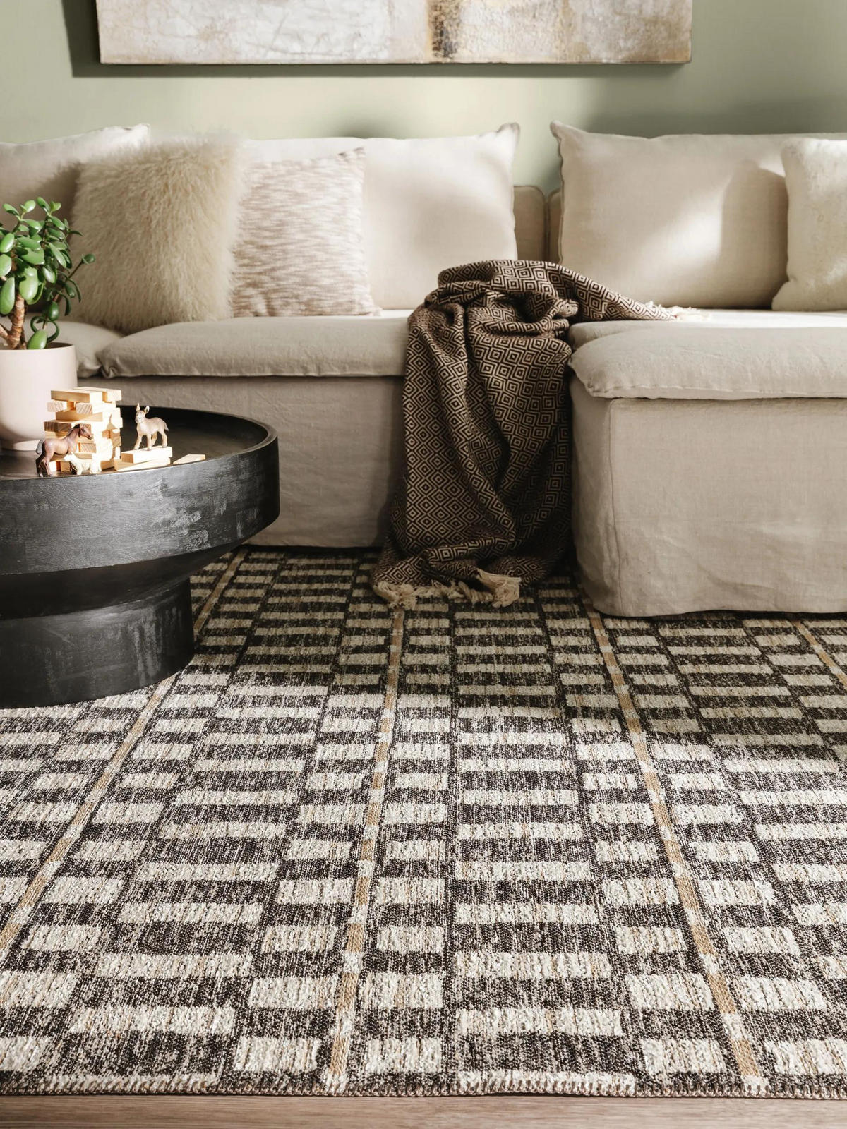 FLACHGEWEBETEPPICH Elena Beige/Braun 120x170 cm - Beige, Textil (120/170cm) - benuta Nest